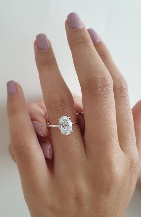 Silver Band Engagement Rings, Simple Engagement Rings Oval, Wedding Ring Plain Band, Plain Engagement Rings, Engagement Ring With Wedding Band, Ring With Wedding Band, Engagement Ring Plain Band, Classy Engagement Ring, Wedding Band Silver