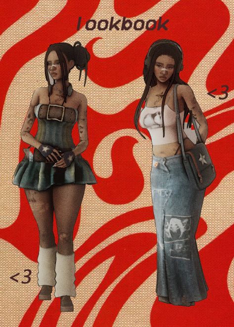 Alpha Clothes Sims 4, Sims Cc Alt Clothes, Aliyah Core Sims 4 Cc, Sims Alpha Cc Clothes, Sims 4 Cc Maxis Match Clothing Vintage, Sims 4 Cc Ed Hardy, Sims 4 Clothes Cc Lookbooks, Sims 4 Summer Outfit, Sims Cc Sets