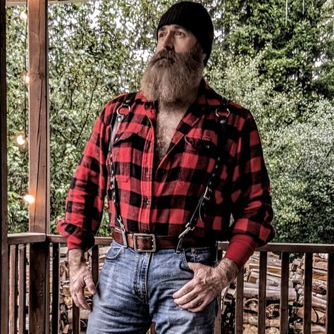 Lumberjack Competition, Lumberjack Costume, Normal Men, Lumberjack Style, Great Beards, Normal Guys, Dad Bod, Bear Men, Patron Saints