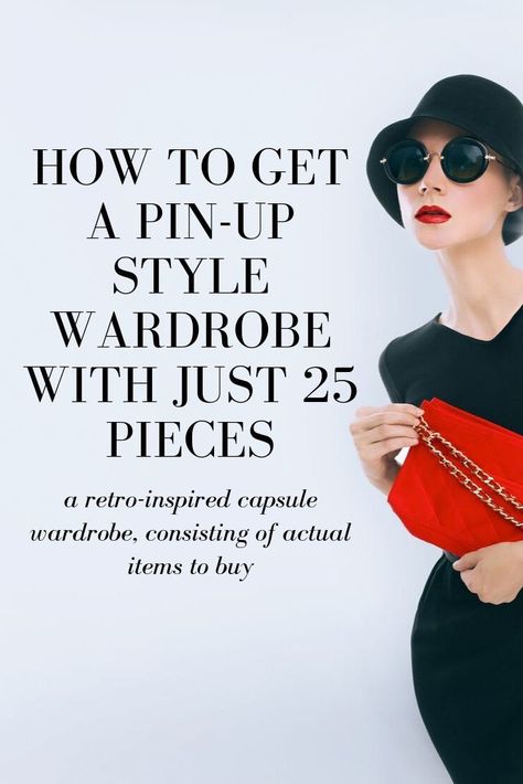 Capsule Wardrobe - create a retro-inspired capsule wardrobe Retro Capsule Wardrobe, 50s Inspired Outfits, Vintage Capsule Wardrobe, Style Capsule Wardrobe, Modern Pin Up Style, Style Capsule, Classic Capsule Wardrobe, Capsule Wardrobe Essentials, Capsule Wardrobe Outfits