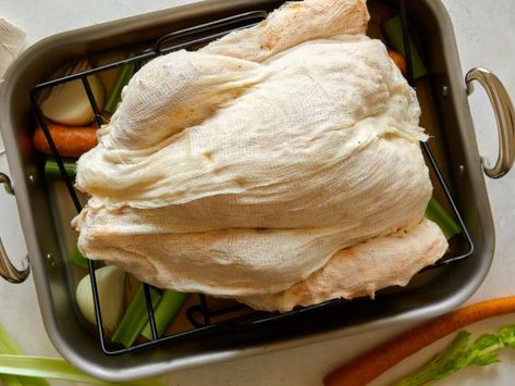 Get Butter-Blanketed Turkey Recipe from Food Network Best Thanksgiving Turkey Recipe, Recipe For Turkey, Turkey Broth, Turkey Recipes Thanksgiving, Turkey Recipe, Herb Butter, Kitchen Food, Roasted Turkey, Holiday Cooking