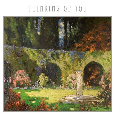 In an Old World Garden by Thomas Edwin Mostyn, Thinking of you card from the Occasions range by Museums & Galleries