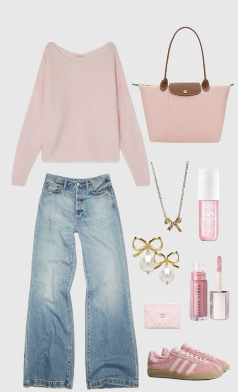 Galinda Outfit Aesthetic, Preppy College Outfits, Rich Outfit Ideas, Nyc Aesthetic Outfit, Clean Outfits, Outfits For The Week, London Clothes, Hijab Trend, Outfits To Wear To School