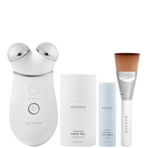 NuFACE Trinity+ Starter Kit - Dermstore Oil Free Cleanser, Nuface Trinity, Neck Tightening, Lindsay Ellingson, Cheek Contour, Facial Devices, Microcurrent Facial, Facial Toning, Neck Wrinkles