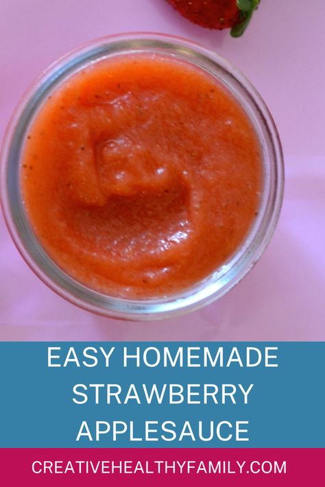 Try this delightful homemade strawberry applesauce for a fruity twist on a classic favorite! 🍓🍏 Made with fresh strawberries and apples, this easy recipe is naturally sweet and packed with flavor. Perfect for a healthy snack, lunchbox treat, or as a topping for yogurt and oatmeal. It’s a delicious way to enjoy fruit in every bite! Yogurt And Oatmeal, Strawberry Applesauce, Applesauce Recipe, Family Snacks, Lunchbox Treats, Snack Treat, Homemade Baby Food, Feeling Hungry, Treat Ideas