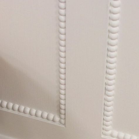 Tongue And Groove Panelling Nursery, Bobble Panelling, Nursery Panel Wall, Panelling Nursery Pink, Bobbin Wall Panelling, Bobbin Trim Panelling, Small Bedroom Panelling Ideas, Bobbin Trim Wall, Scalloped Board And Batten