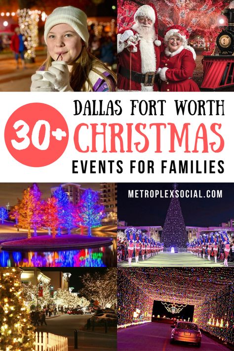 Click Here to Get into the holiday spirit with these Christmas events in Dallas Fort Worth! - Metroplex Social #christmas #dallasevents #dallas #dfw #holidaysindallas Places To Take Toddlers, Dallas Things To Do, Texas Winter, Texas Trip, Visit Dallas, Fort Worth Stockyards, Christmas Things To Do, Christmas Getaways, Texas Christmas