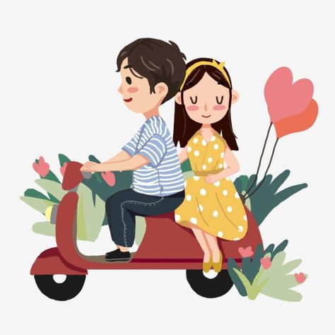 Couple Clipart Cute, Husband And Wife Cartoon, Love Illustration Couple, Husband Illustration, Couple Cute Cartoon, Couple Ride, Couple Cartoon Characters, Chinese Clipart, Couple Stickers