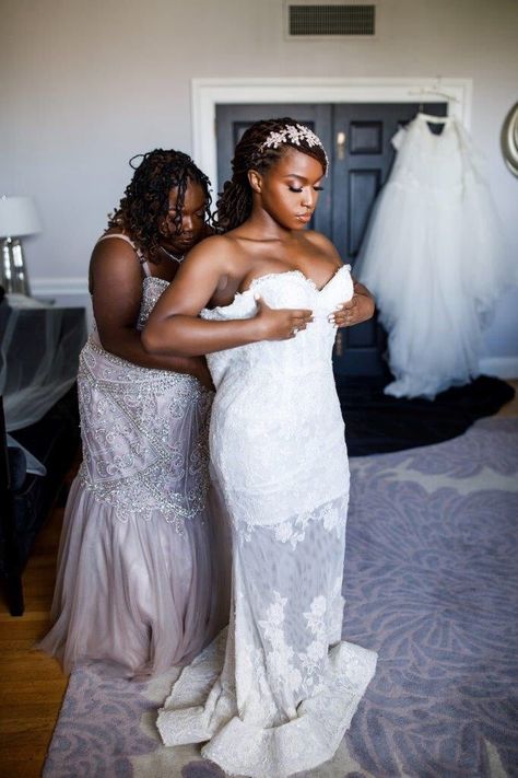 Dressed To Perfection Philly Wedding, Natural Wedding Hairstyles, African American Weddings, Wedding Hairstyles Bride, Glam Photoshoot, Black Bridal, Maid Dress, Locs Hairstyles, Bridal Hair And Makeup