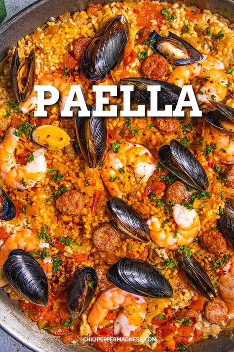 Spanish Rice Chicken, Best Paella Recipe, Spanish Paella Recipe, Shrimp Paella, Paella Party, Sofrito Recipe, Paella Recipe Seafood, Chicken Paella, Spanish Paella