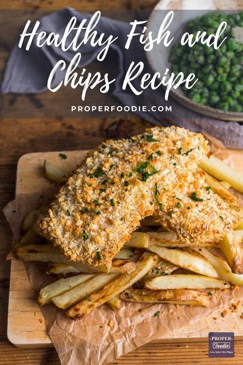 Healthy Fish And Chips, Homemade Fish And Chips, Fish And Chips Recipe, Oven Fried Fish, Oven Baked Fish, Fish N Chips Recipe, Best Fish And Chips, Cod Recipes, Fish Recipes Healthy