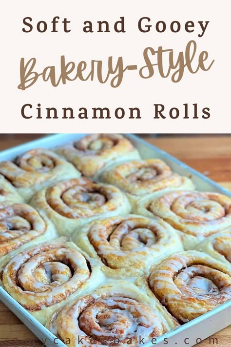 This bakery recipe for Soft and Gooey Bakery-Style Cinnamon Rolls was a much-loved recipe at Amycakes Bakery. The cinnamon rolls are soft and gooey all the way to the edge of the roll. No kneading is required to make this soft and pillowy dough, and it’s made with instant yeast, which means a faster rising time. For the best results, make your dough on day one, and roll out on day two, as described within the recipe. Sweet Yeast Dough Recipes, Sweet Yeast Rolls Recipe, Roll Dough Recipe, Cinnamon Baking, Cinnabon Cinnamon Rolls, Rolls Homemade, Cinnamon Roll Recipe Homemade, Fluffy Cinnamon Rolls, Delicious Sides