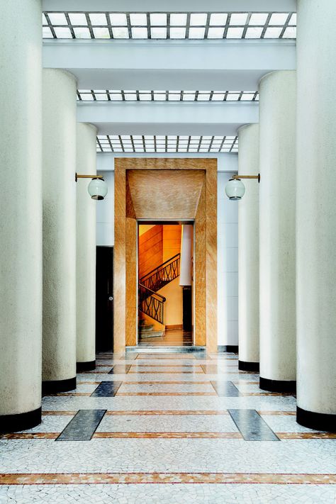 Beautiful Entryways, Limestone Flooring, Jw Marriott, Gio Ponti, Milan Design Week, Wood Doors Interior, Entrance Hall, Architectural Digest, Beautiful Interiors