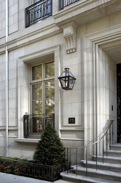 Limestone Facade Design Ideas, Pictures, Remodel, and Decor - page 6 Limestone House Exterior, Exterior House Doors, Limestone House, Classic Facade, French Town, Classic House Exterior, Italian House, Classic House Design, Neoclassical Architecture