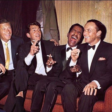 Jan Murray, Dean Martin, Sammy Davis, Jr. and Frank Sinatra Sonny Corleone, The Rat Pack, Joey Bishop, Sammy Davis Jr, Colorized Photos, Carnegie Hall, Rat Pack, History Images, Dean Martin