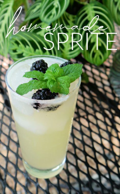 How To Make Sprite...A Healthy, Refreshing Alternative! - Jenni Raincloud Sprite Recipe, Soda Stream Recipes, Coca Cola Recipes, Soda Alternatives, Healthy Soda, Soda Recipe, Homemade Snacks, Healthy Homemade, Fermented Foods