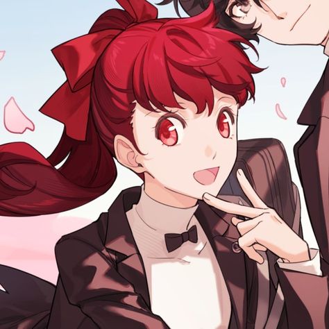 artist Tsubasa_Syaoin Persona 5 Joker And Kasumi, Ren And Sumire, Joker And Sumire Matching Icons, Persona 5 Kasumi Icons, Ren Amamiya X Sumire Yoshizawa, Sumire And Joker, Sumire Yoshizawa Icon Pfp, Persona Pfp Matching, Kasumi Yoshizawa Pfp