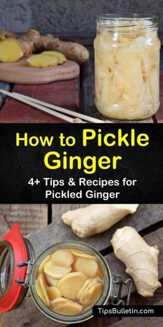 Pickle Ginger, Growing Ginger, Health Benefits Of Ginger, Ginger Slice, Fermentation Recipes, Pickled Ginger, Pickled Veggies, Ginger Recipes, Honey And Cinnamon