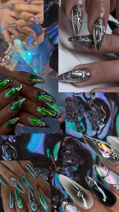 Alien Nails Design, Alien Nail Art, Alien Nails, Themed Nails, Inspired Nails, Nail Inspo, Nail Designs, Nail Art, Nails