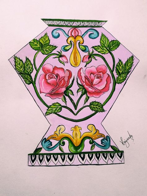 Try this, draw by Priyanka Agraharisri Aalekhan Drawing, Indian Wedding Cards, Pot Designs, Mini Drawings, Traditional Design, Indian Wedding, Wedding Cards, Drawings, Quick Saves