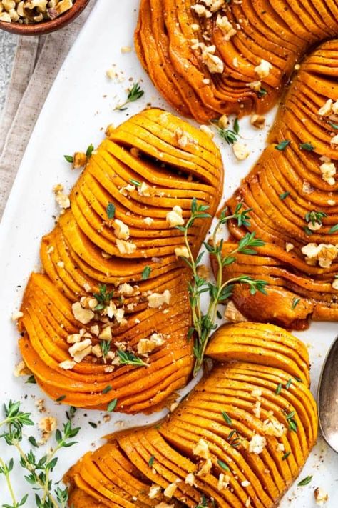 Roasted Honeynut Squash Recipe - Jessica Gavin Honey Nut Squash Recipe, Roast Whole Butternut Squash, Honey Nut Squash, Roasted Honeynut Squash, Hasselback Butternut Squash, Classy Food, Mashed Squash, Honeynut Squash, Buttercup Squash