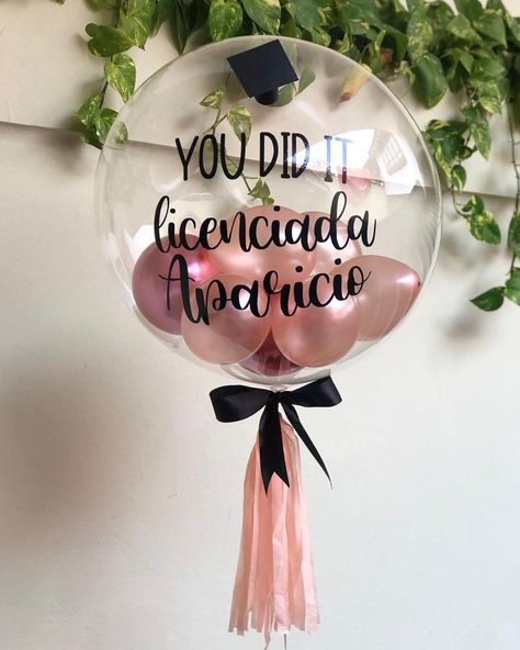 Balloon Graduation, Graduation Balloons, Rose Gold Balloons, Balloon Ideas, Diy Balloon Decorations, Diy Balloon, Party Bar, Party Bars, Balloon Diy