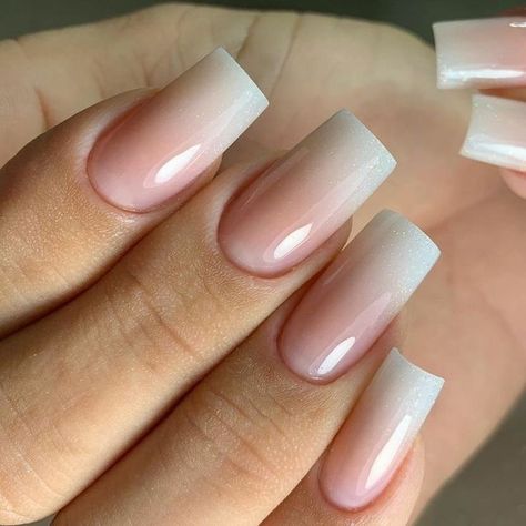 Gradation Nails, Baby Boomers Nails, Grunge Nails, French Tip Acrylic Nails, Nails Polish, Girls Nails, Silver Nails, Baby Boomer, Minimalist Nails