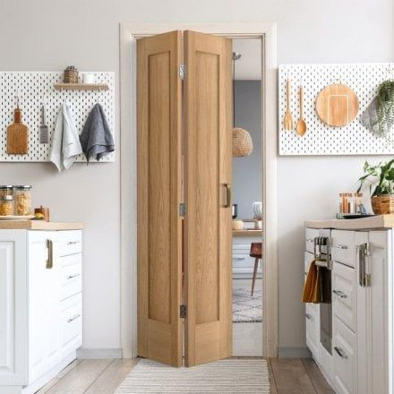 Oak Bifold Doors, Bi Fold Doors Internal, Internal Bifold Doors, 2 Panel Door, 4 Panel Door, Bifolding Doors, Internal Door, Home Doors, Folding Doors