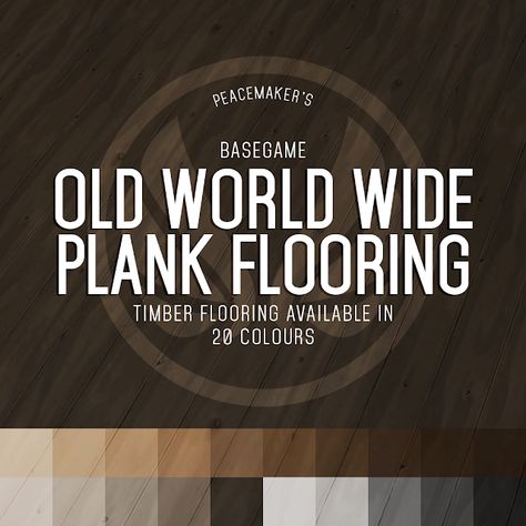 Simsational Designs: Old World Wide Plank Flooring - Basegame Floor Recolour Sims 4 Wood Floor Cc Maxis Match, Sims 4 Cc Wood Floors, Sims 4 Wood Floor Cc, Sims 4 Floor Cc, Sims 4 Cc Build, Sims 4 Build Mode, Sims 4 Medieval, The Sims 4 Maxis Match, Build Buy Cc