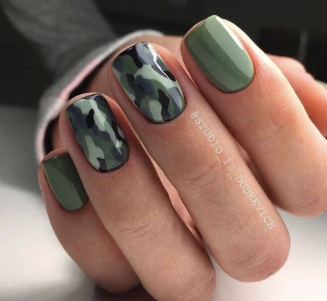 Army Nails, Camouflage Nails, Camo Nails, Square Nail Designs, Her Nails, Nail Swag, Short Nail Designs, Luxury Nails, Unique Nails