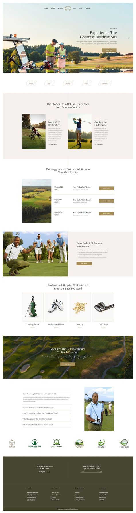 Your new website is sure to be a hole-in-one with FairwayGreen, a modern golf club, golf resort & clubhouse theme. #wordpress #theme #layout #design #webdesign #template #responsive #business #professional #applandingpages #productshowcases #presentations #golf #golfclub Resort Clubhouse, Clubhouse Design, Ui Design Principles, Golf Events, Course Web, Website Design Wordpress, Golf Event, Event Website, Professional Website Design