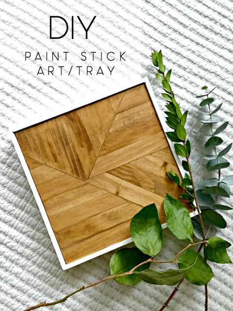 I Made a Thing... Now What? (Paint Stick Project) • Ugly Duckling House Paint Stir Stick Crafts, Paint Sticks Projects, Painted Sticks Diy, Paint Stick Crafts Diy Projects, Paint Stick Crafts, Paint Stir Sticks, Paint Sticks, Stick Art, Scrap Wood Projects