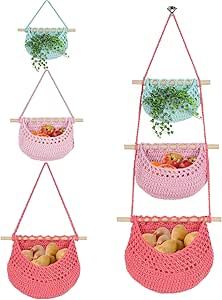 Hanging Fruit Basket, Basket For Kitchen, Hanging Fruit Baskets, Over The Door Organizer, Decorative Storage Baskets, Wall Hanging Basket, Fruit Holder, Door Organizer, Hanging Basket