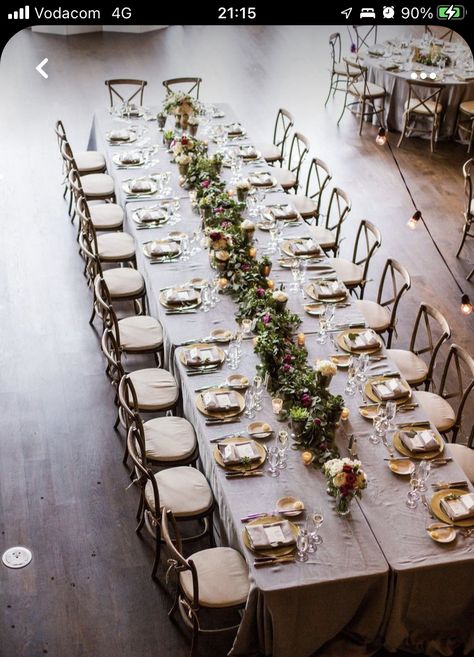 Long Table Reception, Reception Table Layout, Wedding Reception Tables Layout, Ranch Christmas, Wedding Table Layouts, Sage Flowers, Wedding Reception Layout, Long Table Wedding, Kings Table