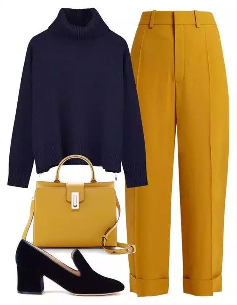 Yellow Pants, Casual Work Outfits, Work Outfits Women, Professional Outfits, Fashion Mode, Mode Inspiration, Work Attire, Office Fashion, Office Outfits