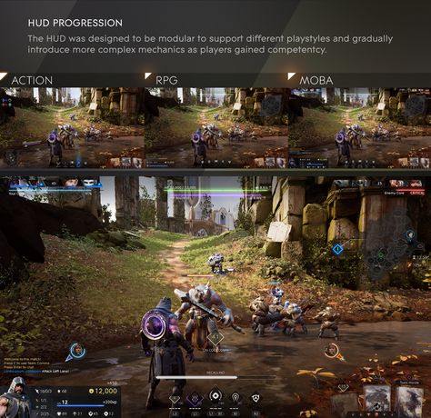 Paragon: UI/UX Design : HUD on Behance Video Game Concept Art, Ui Design Ideas, Video Game Concept, Assassins Creed Artwork, Lost Lands, Graphic Design Tutorials Learning, Heroes Of The Storm, Game Interface, Ui Game