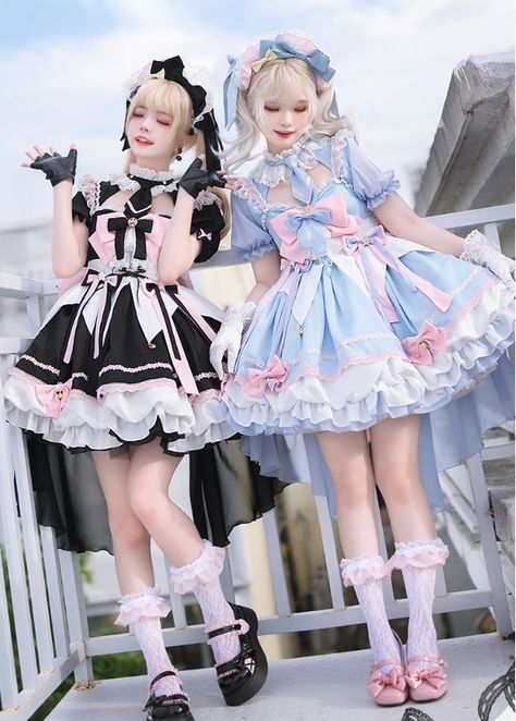 Get ready to channel your inner Cute Magic Girl with this stunning Lolita outfit from Glitzy Wonderland! The 'FG01' set includes a beautiful dress, waistband, large back bow, KC, bow hairclips, and OTKs. Perfect for lovers of Sweet Lolita, Pastel Kawaii, and Fairy Kei Fashion. Get the ultimate Lolita Aesthetic for just $199 with free shipping. Add this Kawaii Core essential to your wardrobe today! #pastelgoth #kawaiistyle #lolitafashion #magicalgirl #pasteloutfit Fairy Kei Fashion, Magical Girl Outfit, Magic Girl, Kei Fashion, Op Dress, Lolita Outfits, Style Kawaii, Girls Sweet, Sweet Lolita