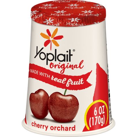 This is great diet food. Cherry Yogurt, Yoplait Yogurt, Yogurt Cup, Cherry Orchard, Crunchy Granola, Yogurt And Granola, Calcium Vitamins, Quick Breakfast Recipes, Low Fat Yogurt