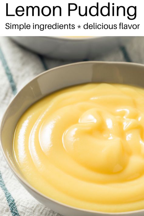 Lemon Pudding Cool Whip Dessert, Lemon Curd Pudding Recipe, Homemade Lemon Pudding Recipe, Home Made Pudding Recipes, Cooked Pudding Recipes, Lemon Pudding Desserts Easy, Homemade Pudding Mix Recipes, Simple Pudding Recipes, Homemade Instant Pudding