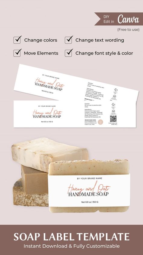 Soap Label Template, Soap Label Design, Soap Labels Template, Soap Business, Custom Label Design, Sticker Printable, Soap Labels, Labels Printables Free, Sticker Template