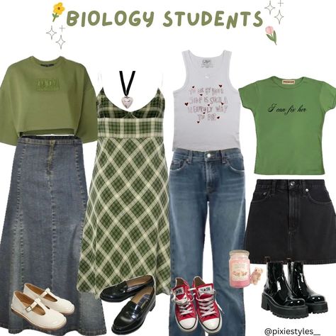 Biology students 💚 . Hey girlies! Have a good day/night with this cute pose! I hope you like and enjoy my content! 🫶🏻 Make sure to interact and follow as it motivates me to bring more out of the box 💕 Xoxo! . . . . . . . 🏷️: #moodboardaccount #mooboarding #moodboard #lookbook #fypage #fyp #explorepage #niches #aestheticposts #aestheticedits #outfitinspo #pinterestinspired #pinterestaesthetic #pinterest #studentmemes #darkacademia #memes #nichememes #spring #springfashion Biology Aesthetic Outfit, Moodboards Aesthetic, Biology Student, Green Academia, Cute Pose, Green Outfit, Have A Good Day, Day Night, Cute Poses