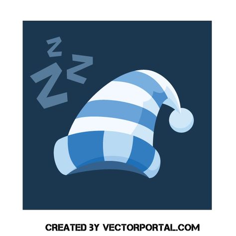 Sleeping cap vector clip art Cap Drawing, Sleeping Cap, Sleep Hat, Photos For Profile Picture, White Cloth, Night Cap, Childhood Education, Free Vectors, Creative Commons