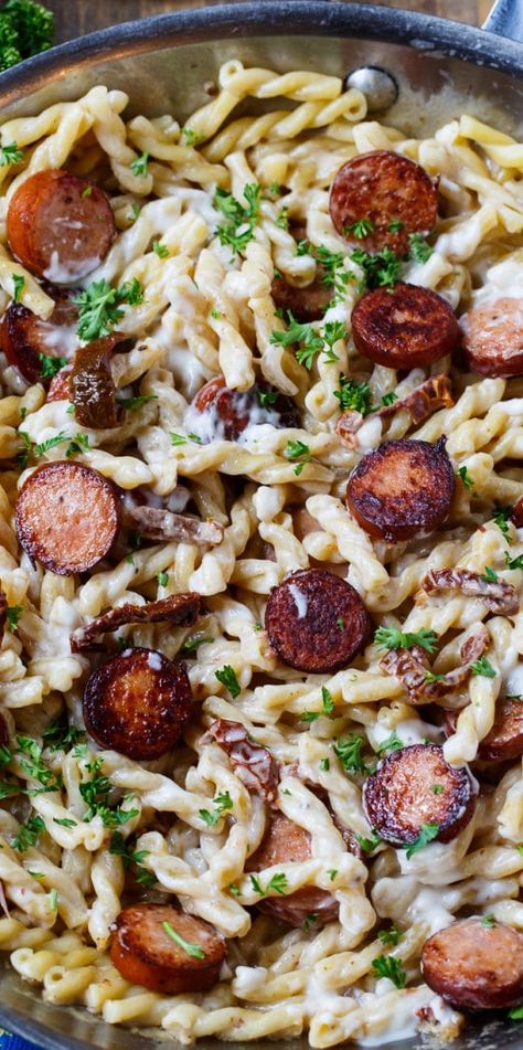 Andouille Sausage Recipes, Sundried Tomato Pasta, Sun Dried Tomato Sauce, Andouille Sausage, Andouille, Tomato Pasta, Tomato Recipes, Dried Tomatoes, Sausage Recipes