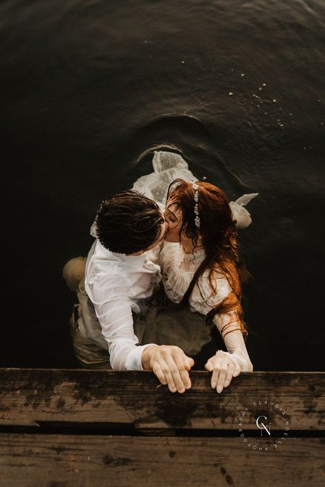 When an elopement doesn't go as initially planned, jump in the lake in your wedding attire instead! These two had such a spontaneous, joyous wedding celebration on a summer Washington day. Lake Wedding Photos, Cousin It, Washington Elopement, Water Wedding, Bride And Groom Photo, Creative Photoshoot Ideas, Lake Wedding, Jump In, My Cousin