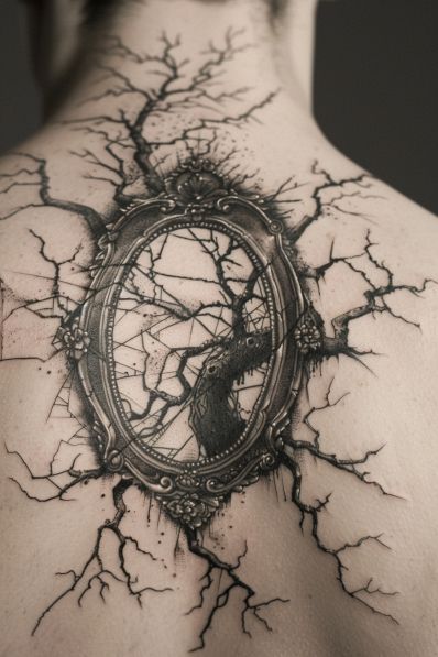 21+ Bold Gothic Tattoos You'll Love Gothic Collarbone Tattoo, Gothic Medieval Tattoo, Skull And Raven Tattoo, Victorian Gothic Tattoo Ideas, Gothic Windows Tattoo, Victorian Style Tattoos, Dark Fantasy Tattoo, Dark Tattoos For Men, Dark Gothic Tattoo