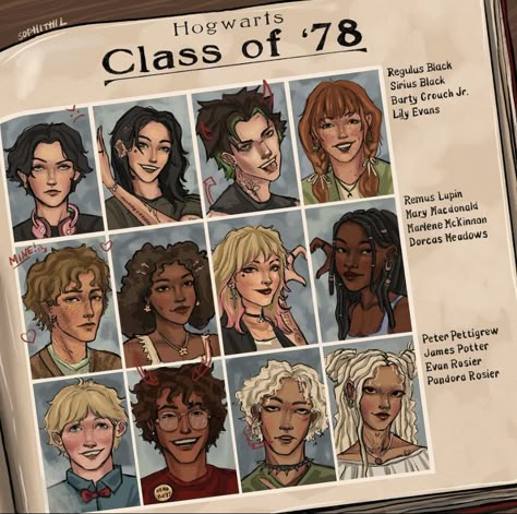 Hogwarts Classes, Marauders Fan Art, Barty Crouch Jr, Harry Potter Comics, Film Anime, Harry Potter Headcannons, All The Young Dudes, Lily Evans, Remus Lupin