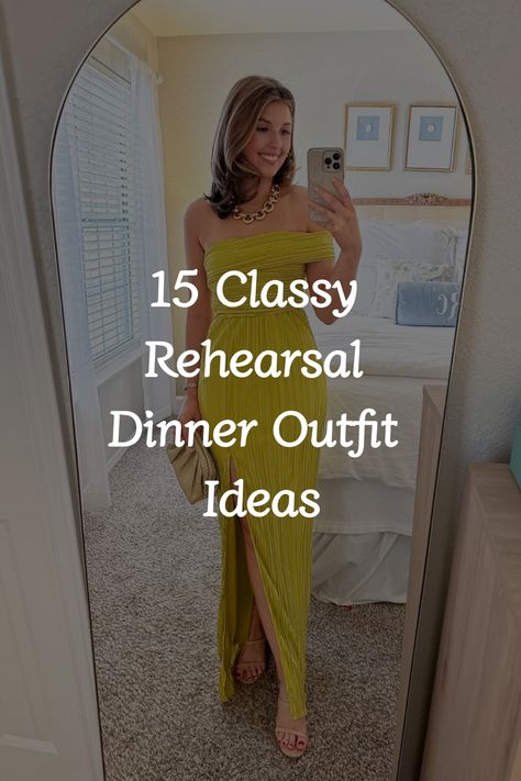 Discover simple and cute outfit ideas for the rehearsal dinner that will have you looking effortlessly aesthetic and stylish for the special occasion. Simple Dinner Outfits Classy, What To Wear To A Rehearsal Dinner Guest, What To Wear To A Rehearsal Dinner, Wedding Rehearsal Dinner Ideas Outfit, Casual Rehearsal Dinner Outfit, Rehearsal Dinner Guest Outfit, Classy Rehearsal Dinner, Simple Dinner Outfits, Rehearsal Dinner Guest Outfits