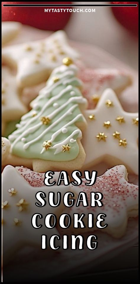 I love making these festive sugar cookies topped with easy and colorful icing! Perfect for holiday gatherings or just a sweet treat at home. Join me in creating these fun and delicious designs that everyone will adore! Easy Sugar Cookie Designs, Easy Sugar Cookie Icing, Plain Sugar Cookies, Sugar Cookie Icing Recipe, Easy Christmas Dessert, Cookie Icing Recipe, Yummy Sugar Cookies, Best Sugar Cookie Recipe, Perfect Cookies