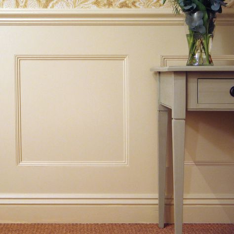 Regency Panelling Wall Beading Design, Wall Beading, Mdf Wall Panelling, Counselling Room, Living Room Panelling, Mdf Wall Panels, Beading Design, Solid Wall, Dado Rail