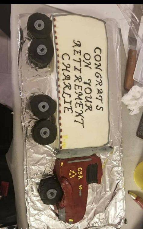 Retirement Cake, Retirement Parties, Retirement Party, Truck Driver, Birthday Cakes, Birthday Cake, Trucks, Cake, Birthday